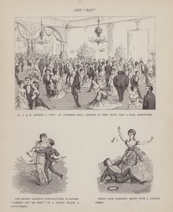 Sida från The American Tour of Mrs Brown, Jones and Robinson (gravyr) av Richard Doyle
