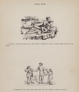 Sida från The American Tour of Mrs Brown, Jones and Robinson (gravyr) av Richard Doyle