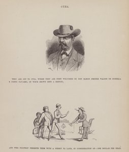 Sida från The American Tour of Mrs Brown, Jones and Robinson (gravyr) av Richard Doyle