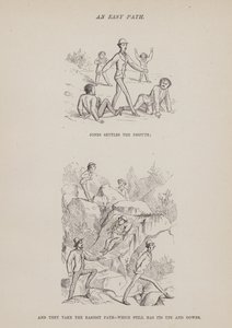Sida från The American Tour of Mrs Brown, Jones and Robinson (gravyr) av Richard Doyle