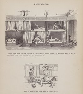 Sida från The American Tour of Mrs Brown, Jones and Robinson (gravyr) av Richard Doyle