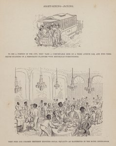 Sida från The American Tour of Mrs Brown, Jones and Robinson (gravyr) av Richard Doyle