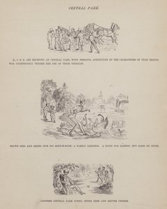 Sida från The American Tour of Mrs Brown, Jones and Robinson (gravyr) av Richard Doyle
