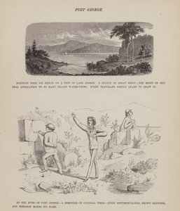 Sida från The American Tour of Mrs Brown, Jones and Robinson (gravyr) av Richard Doyle
