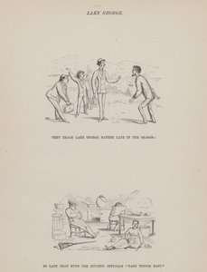 Sida från The American Tour of Mrs Brown, Jones and Robinson (gravyr) av Richard Doyle