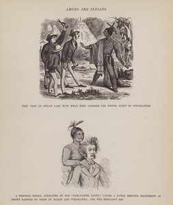 Sida från The American Tour of Mrs Brown, Jones and Robinson (gravyr) av Richard Doyle