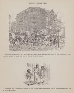 Sida från The American Tour of Mrs Brown, Jones and Robinson (gravyr) av Richard Doyle