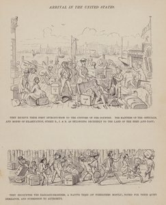 Sida från The American Tour of Mrs Brown, Jones and Robinson (gravyr) av Richard Doyle
