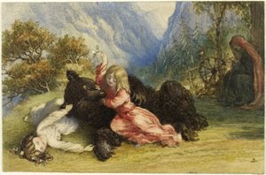 Snövit och rosenröd av Richard Doyle