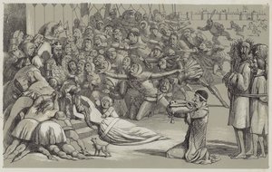 Överlämnande av Calais (akvatint) av Richard Doyle