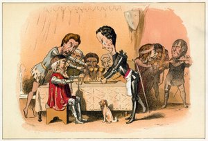 Den svarte prinsen väntar på sin fånge kung John av Richard Doyle