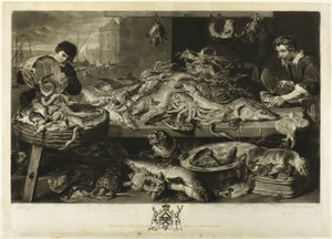 En fiskmarknad av Richard Earlom
