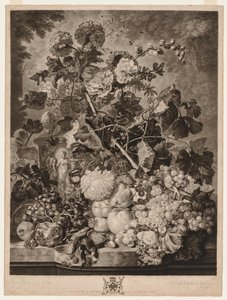 Ett fruktstycke, 1781. av Richard Earlom