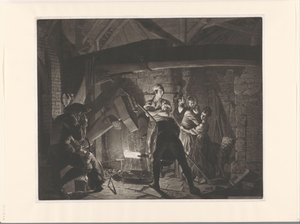Familj i en smidesbutik En järnsmedja av Richard Earlom