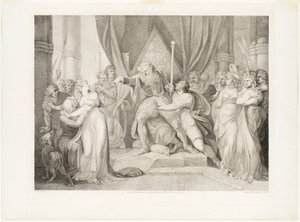 Lear kastar ut sin dotter Cordelia av Richard Earlom