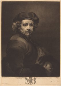 Rembrandt, självporträtt av Richard Earlom after Rembrandt van Rijn