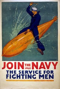 "Join the Navy", ca 1917 (färglitografi) av Richard Fayerweather Babcock