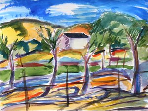 Field and Lonely House, 2019 av Richard Fox