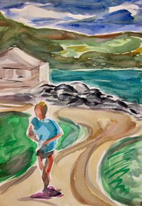 Jogger, Tiburon, 2017 av Richard Fox