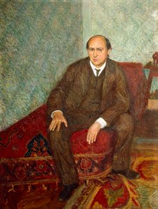 Österrike, Wien, porträtt av den österrikiske kompositören Arnold Schonberg (1874-1951) (målning)