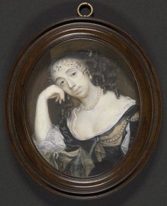 Elizabeth Dormer, grevinna av Carnarvon (d.1677) (nee Capel), c.1665 (kroppsfärg på veläng på kortet)