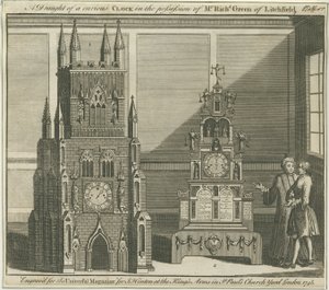 Lichfield - Musikalisk altarklocka: gravyr