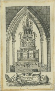 Lichfield - Musical Altar-Clock: spårning i bläck, och [?1700-talet] (teckning)