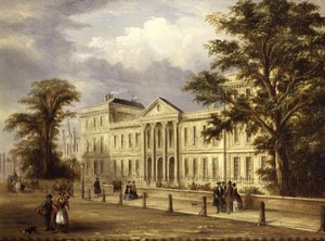 St. Andrews Street, Cambridge, Främre ingången till Emmanuel College av Richard Harraden