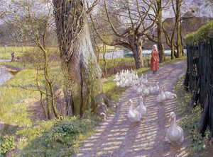 Stigen vid kvarndammen, 1900 av Richard Henry Brock