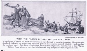 När pilgrimsfäderna nådde nya länder, ca 1950 av Richard Henry Brock