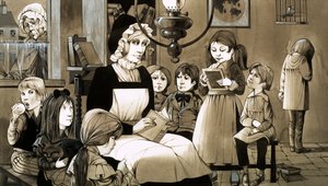 En "Dame-skola" från 1830-talet (gouache på papper)