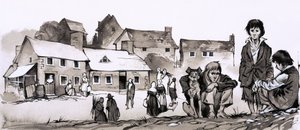 En man hemsökt av fattigdom: Richard Cobden (gouache på papper)