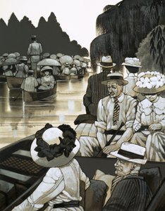 Debutanter "kom ut" på Royal Henley när floden var full av punter