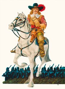 Oliver Cromwell (färglitografi)