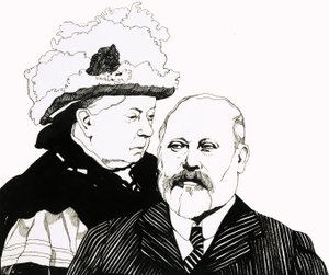 Drottning Victoria och prinsen av Wales, som snart skulle bli kung Edward VII av Richard Hook