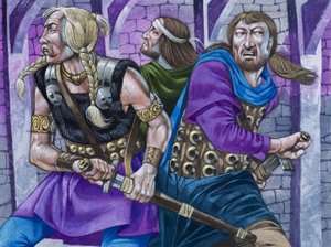 Sir Galahad, tillsammans med Percival och Bors