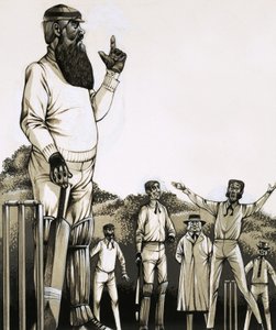 Den store W G Grace vid wicket av Richard Hook