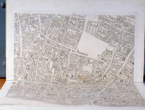 Plan över Londons stad, publicerad 1813 (se 247354-247356) av Richard Horwood