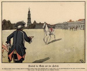 Fredrik den store av Preussen och hans favorithäst