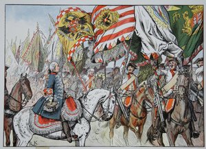 I segerjubel, Hohenfriedberg, 4 juni 1745