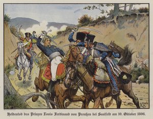 Prins Louis Ferdinand av Preussens heroiska död i slaget vid Saalfeld