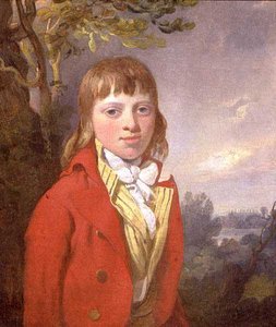 "Leaving Portrait" av John Vernon från Wherstead Hall, med Eton College Chapel i bakgrunden