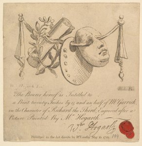 Mask och palett, 1781.
