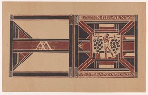 Omslagsdesign för: Wendingen, 1921 Delegatmedlemmarnas arbete (titel på objekt)