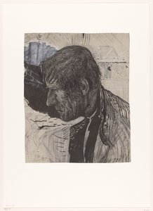 Huvudet på en man från sidan av Richard Nicolaüs Roland Holst