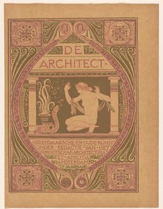 Omslagsdesign för: De Architect, 1911 av Richard Nicolaüs Roland Holst