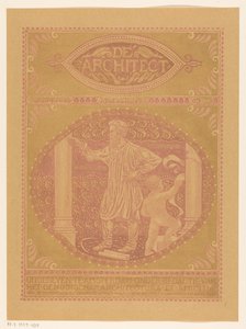 Omslagsdesign för: De Architect, 1911 av Richard Nicolaüs Roland Holst