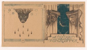 Omslagsdesign för: Twists, Mask Number, 1920 av Richard Nicolaüs Roland Holst