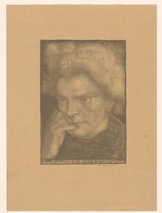 Porträtt av en okänd kvinna Dedie A RR (titel på objekt) av Richard Nicolaüs Roland Holst