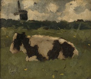 Vilande ko med en kvarn av Richard Nicolaüs Roland Holst